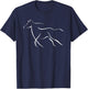 A Simple Line Drawing of a Horse T-Shirt - T-Shirt | Navy