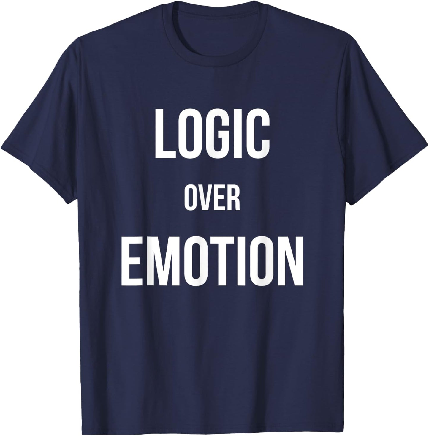 Logic Over Emotion T-Shirt - T-Shirt | Navy