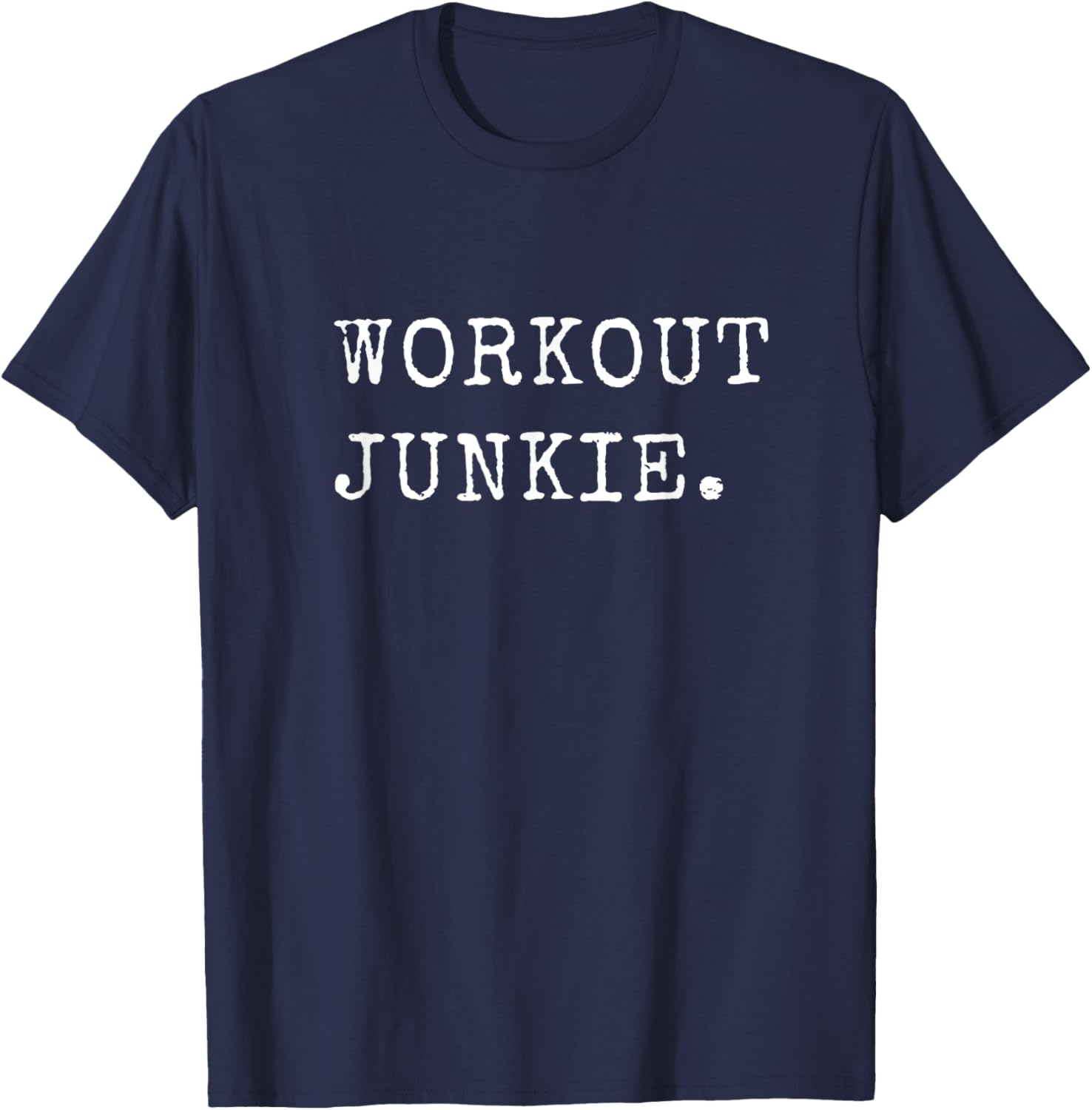 Lifting By Design Company -Adults Workout Junkie Funny Lifting Gym T-Shirt - T-Shirt | Navy