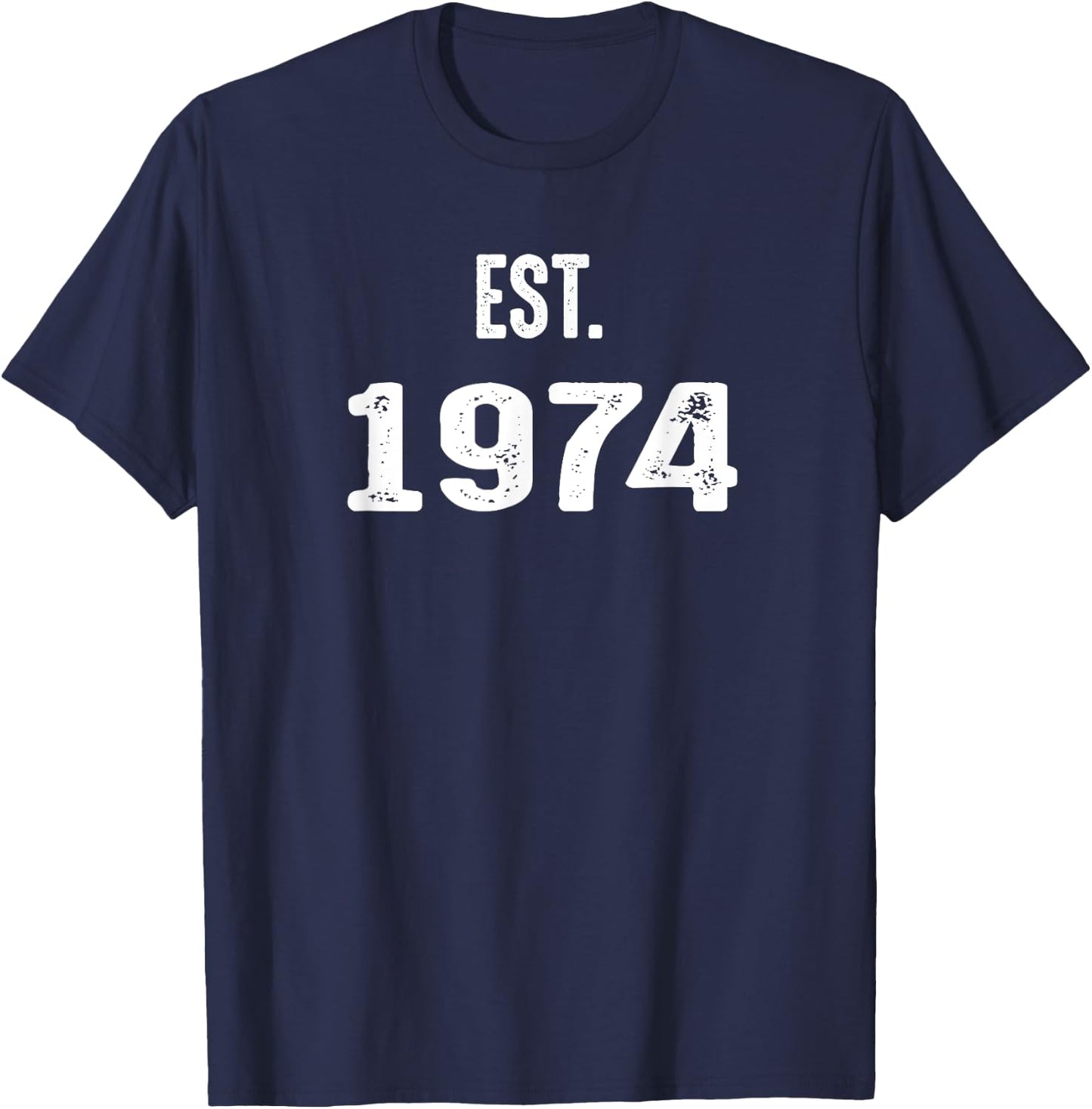 Established or Est. 1974 45th Birthday Gift Vintage T-Shirt - T-Shirt | Navy