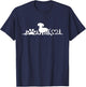 Dachshund Dog Owner Heartbeat - Pet Trainer Animal Lover Men Women Girls Kids T-Shirt - T-Shirt | Navy