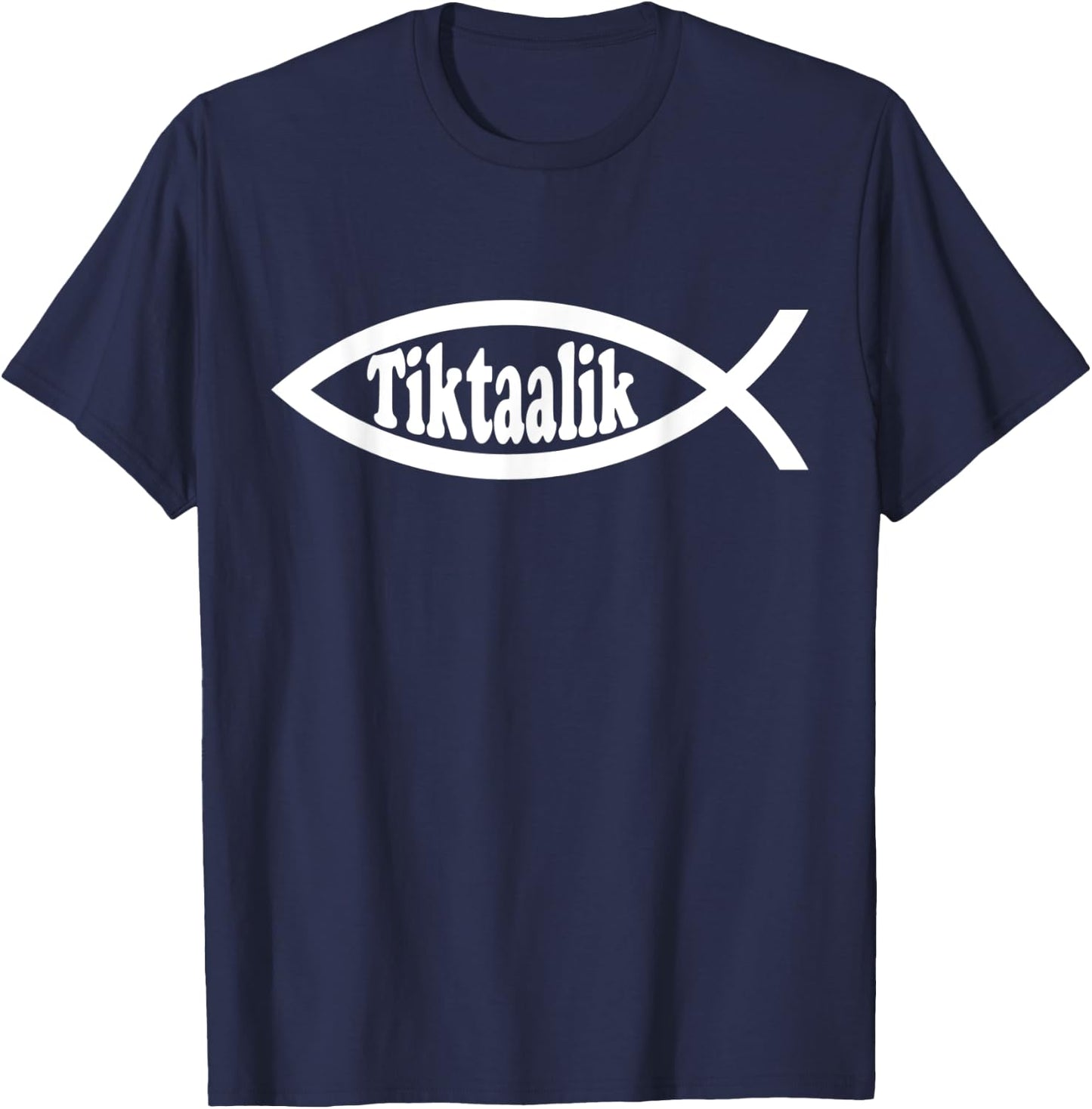 Tiktaalik Evolution Darwin Fish Atheists Biology Teacher T-Shirt - T-Shirt | Navy