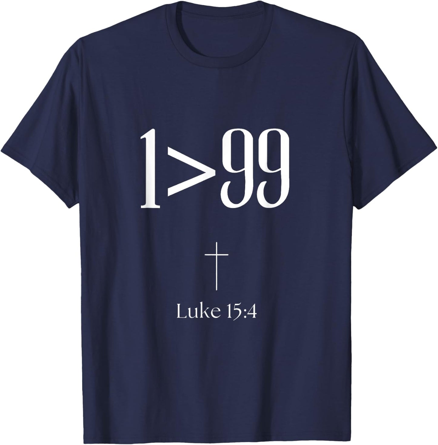 He Left The 99 To Rescue Me Christian Religious T-Shirt - T-Shirt | Navy