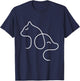 Dog Puppy and Baby Cat Heart - Animal Dog & Cat Heart Men Women Kids T-Shirt - T-Shirt | Navy