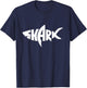 Shark – Bold Word Art Minimal Design T-Shirt - T-Shirt | Navy