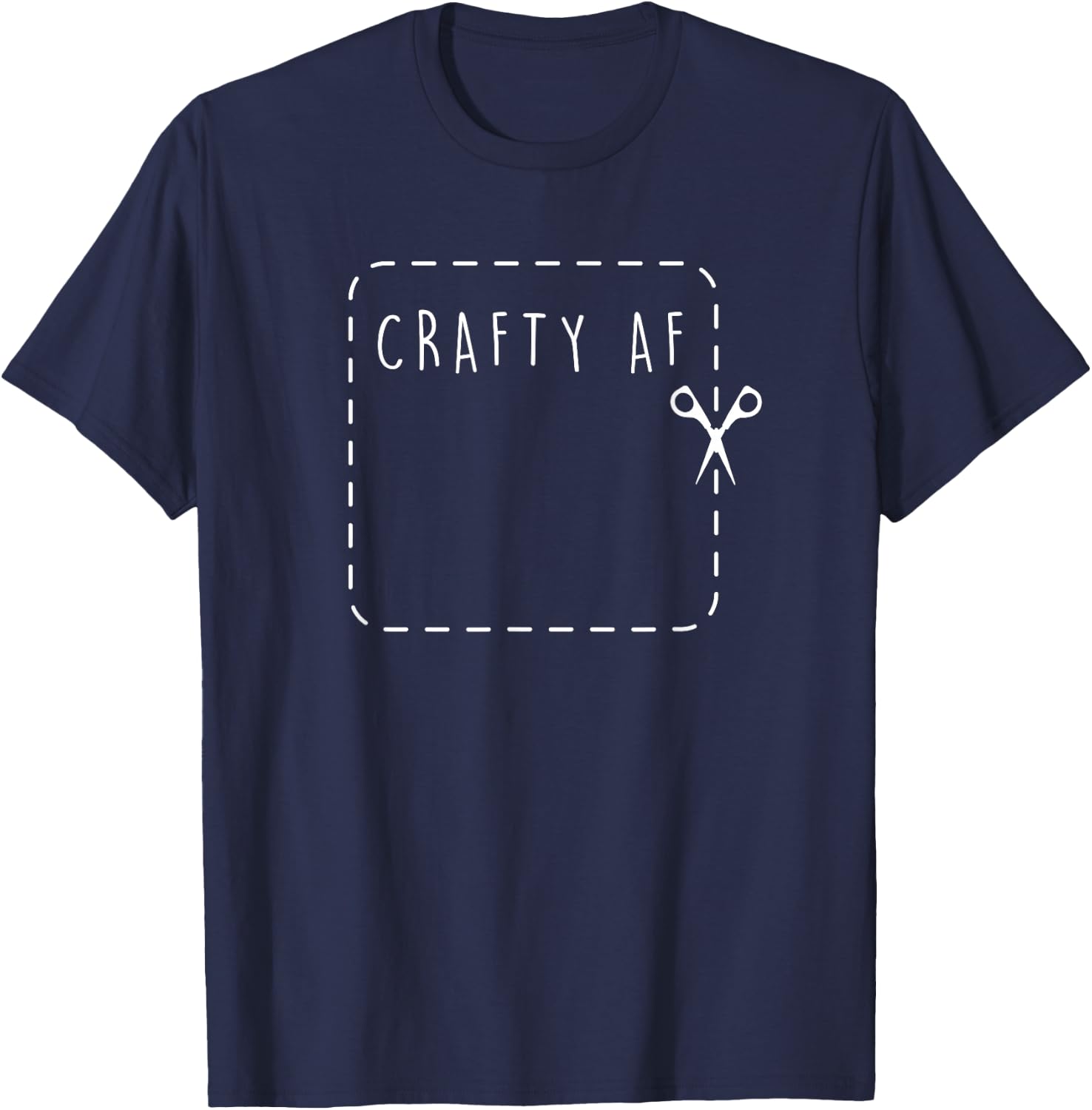 Crafty AF Shirt Funny Crafter T-Shirt - T-Shirt | Navy