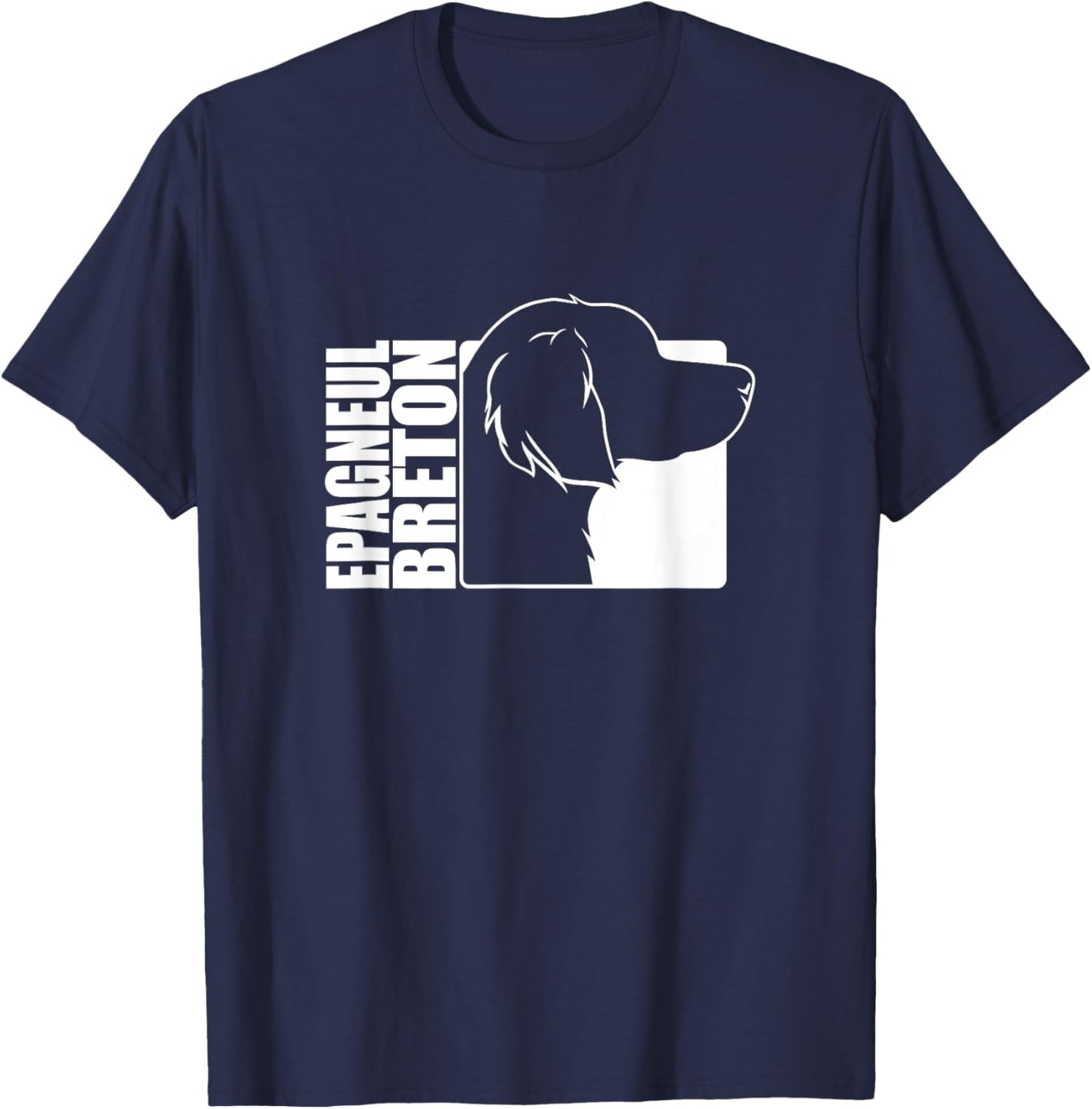 Funny proud Epagneul Breton profile dog mom hunting dog T-Shirt - T-Shirt | Navy