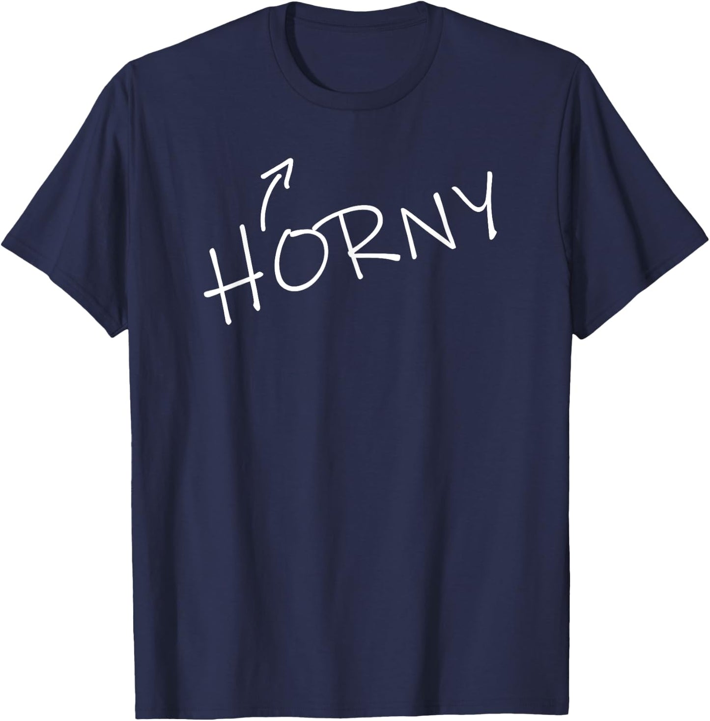 HORNY Halloween Costume Funny Adult Humor Sarcastic T-Shirt - T-Shirt | Navy