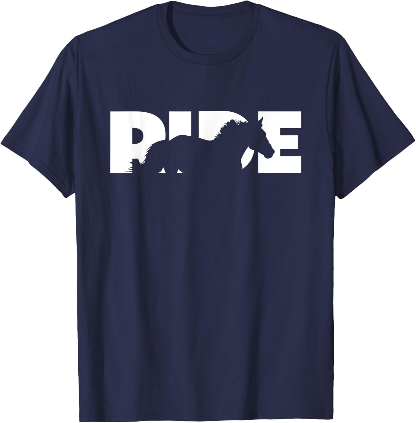 Horse Riding Apparel - Horse T-Shirt - T-Shirt | Navy