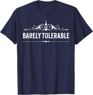 Jane Austen Barely Tolerable Book Quote T-Shirt - T-Shirt | Navy