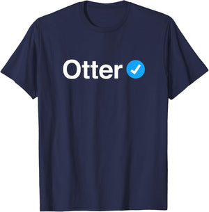 Verified Otter - Funny, Sexy Gift Gay / Bi Men T-Shirt - T-Shirt | Navy