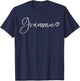Grammie Gifts Grandma Heart Mother's Day Grammie T-Shirt - T-Shirt | Navy