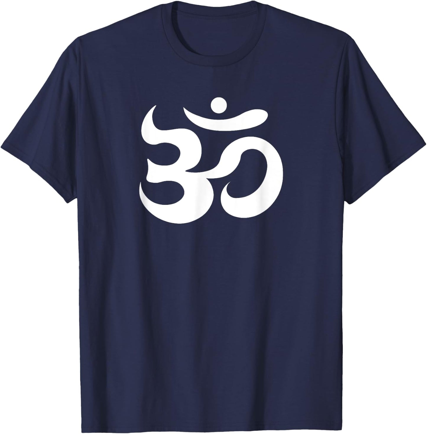Family Yoga Sign with Om Symbol Design T-Shirt - T-Shirt | Navy