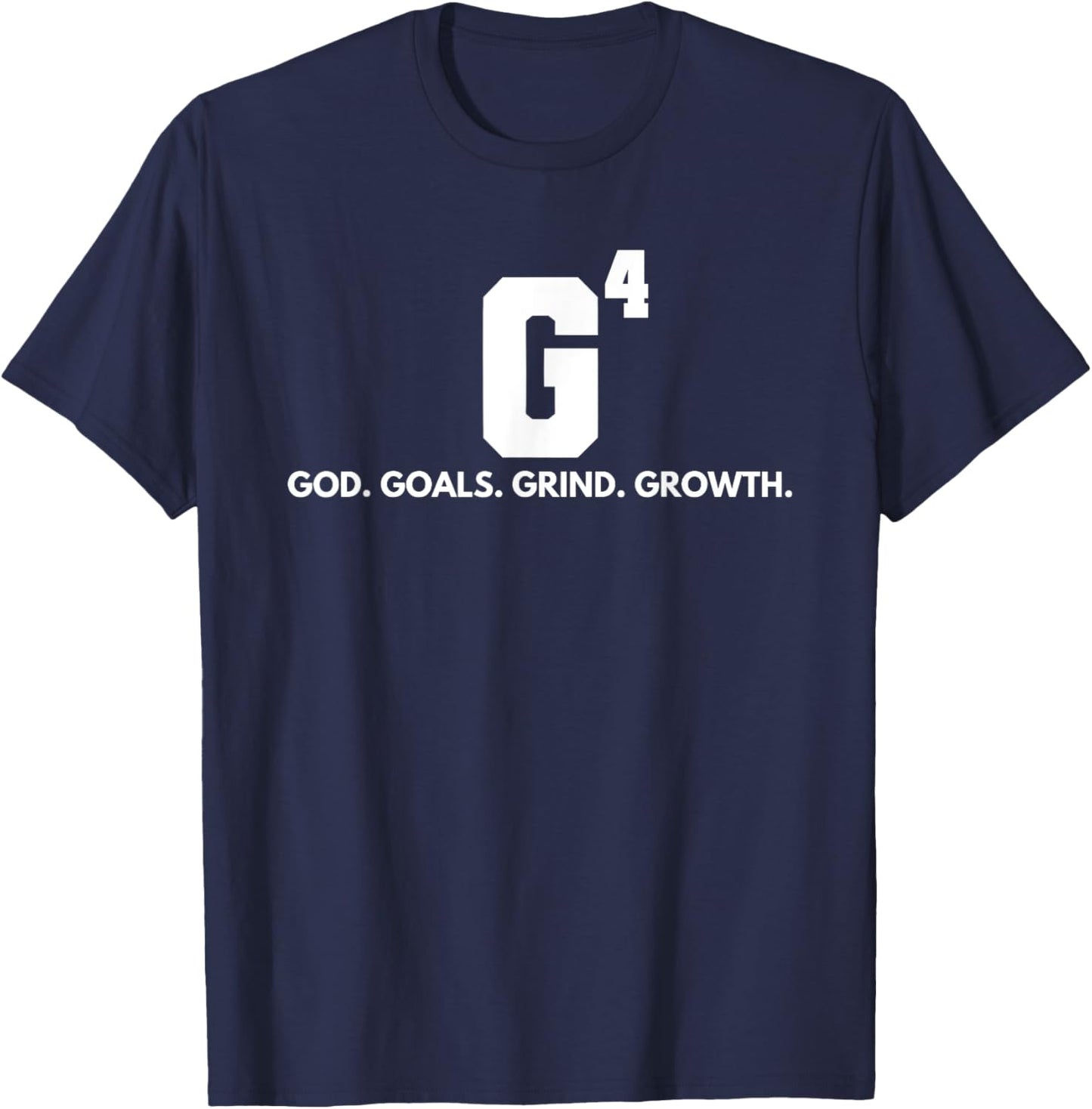 God Goals Grind Growth T-Shirt - T-Shirt | Navy