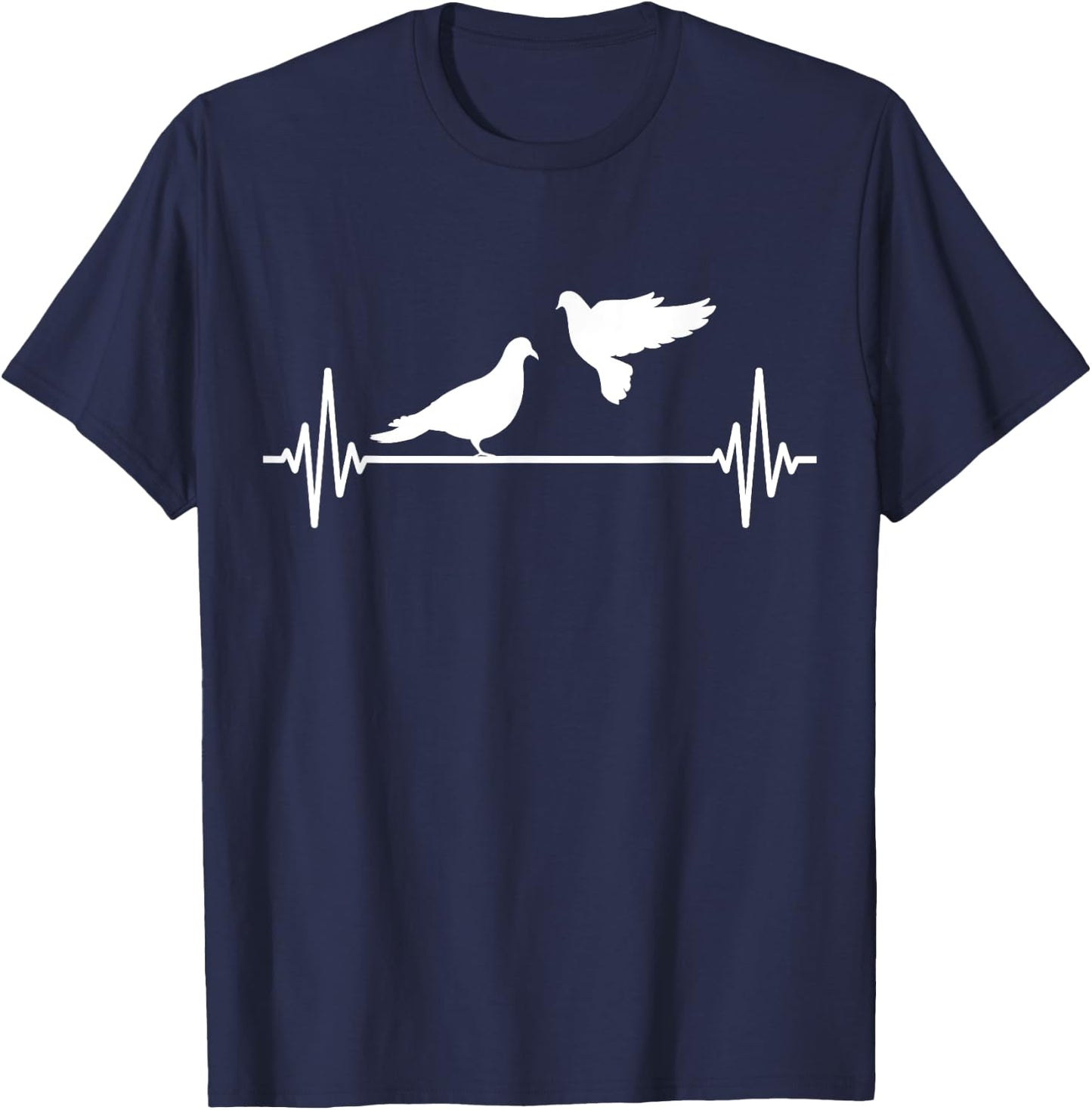 Pigeon Love Pigeons Motif Dovecote Funny T-Shirt - T-Shirt | Navy