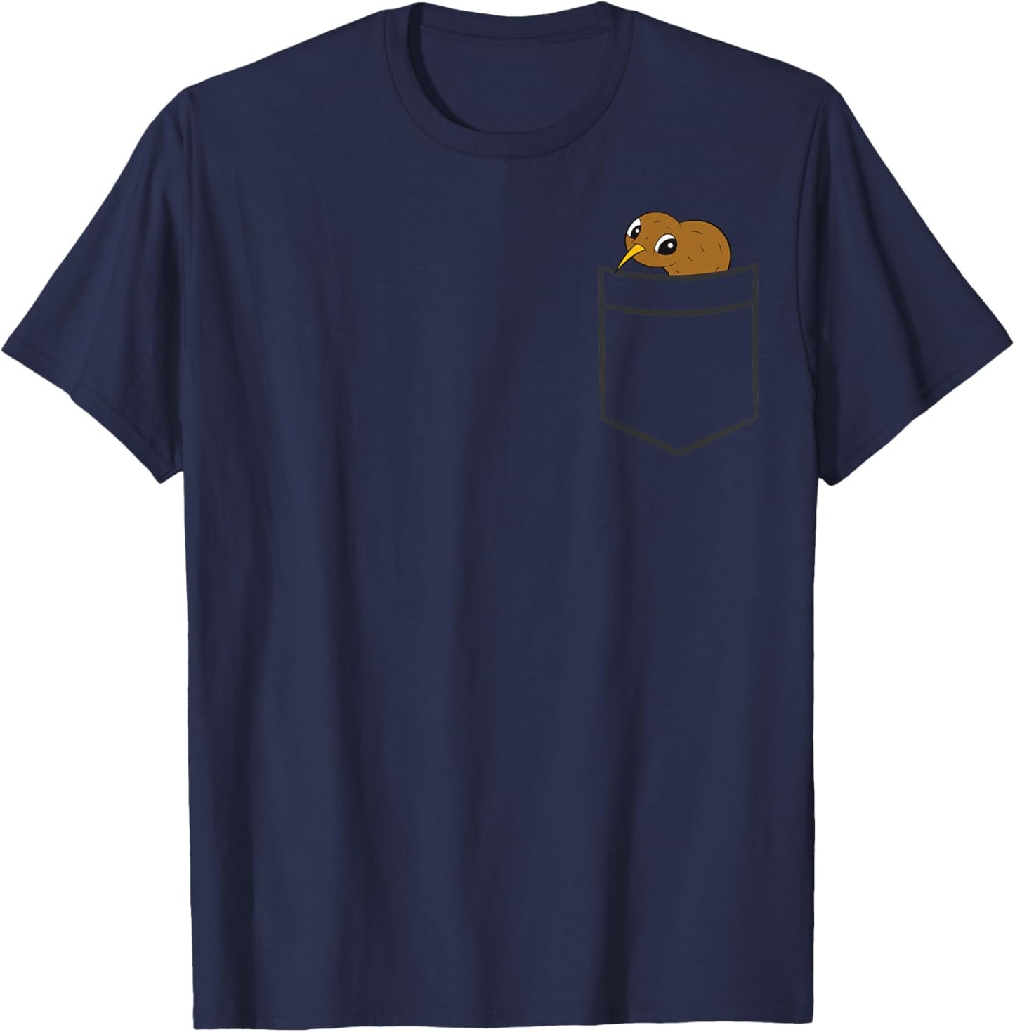 Kiwi In A Pocket Funny Kiwi Bird T-Shirt - T-Shirt | Navy
