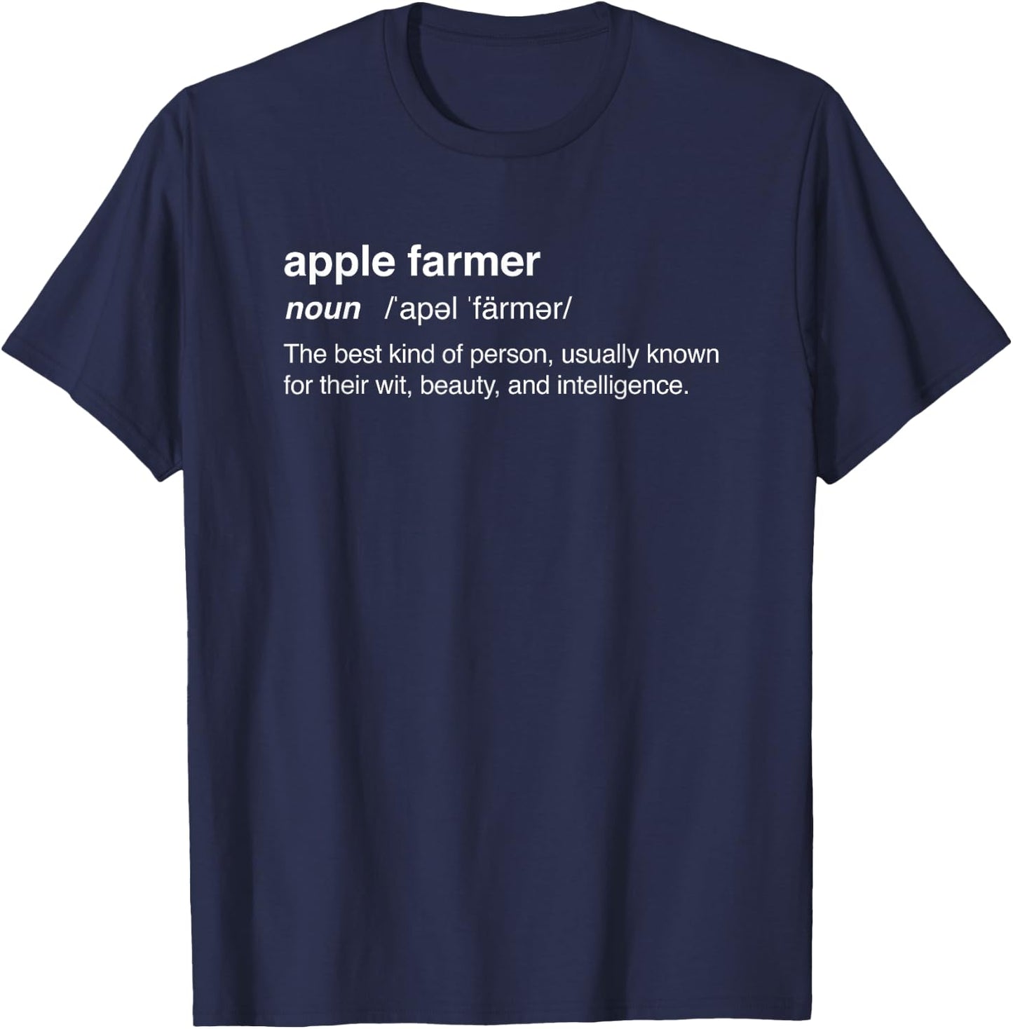 Definition - Apple Orchard / Funny Apple Farming T-Shirt - T-Shirt | Navy