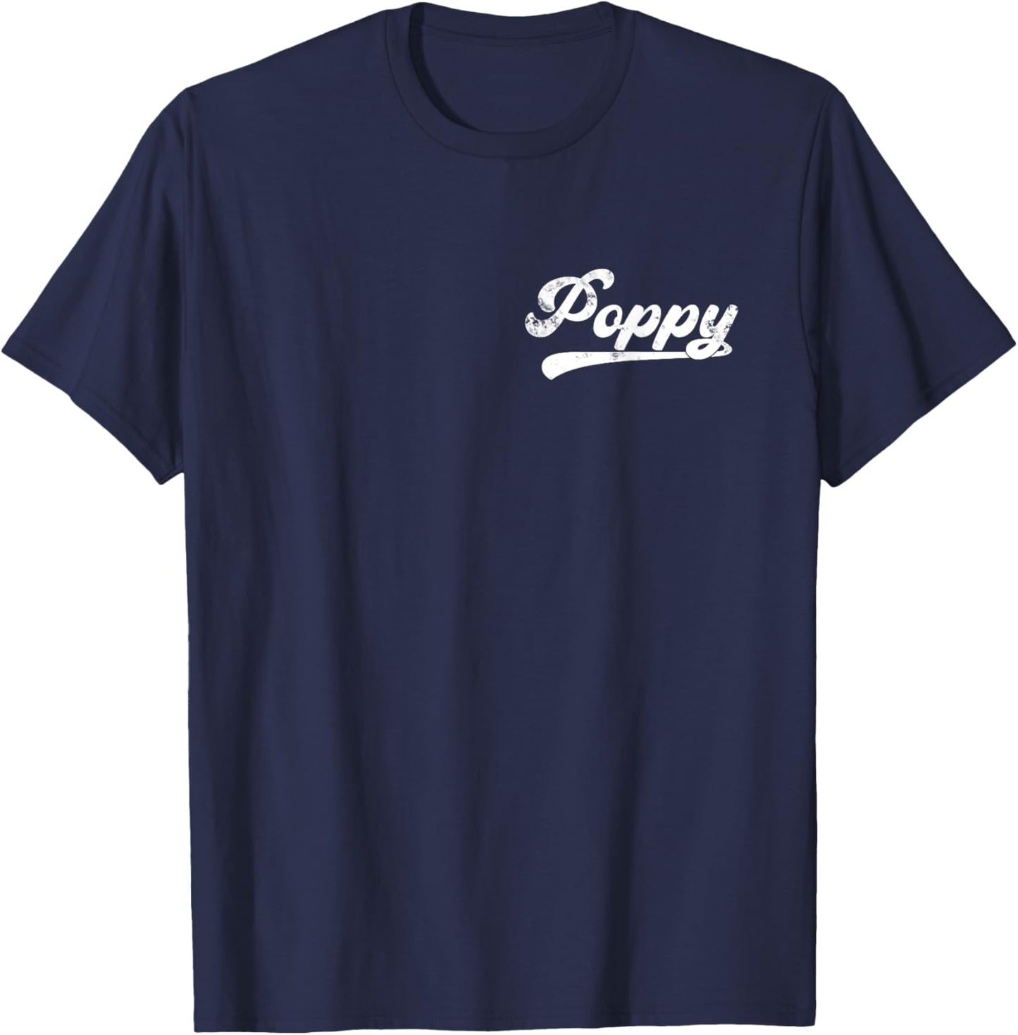 Poppy Vintage Retro Father's Day for Poppy Grandpa T-Shirt - T-Shirt | Navy