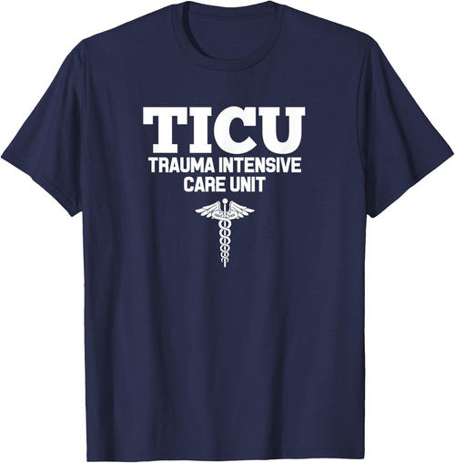 Nursing & Hospital Staff Uniform Apparel Adult Black Classic Fit Short Sleeve - Small - TICU Registered Nurse Intensive Care Unit RN Staff