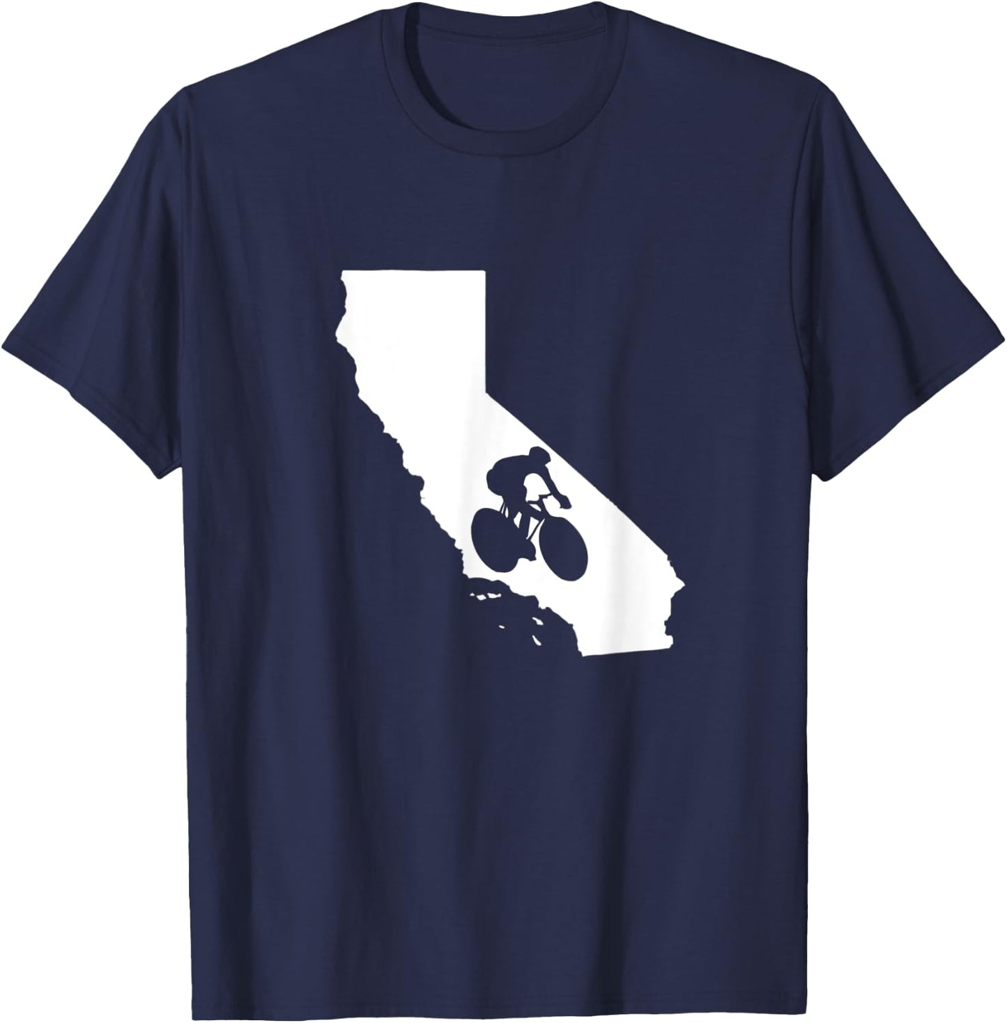 California State Biking Biker Bicycle Bicyclist T-Shirt - T-Shirt | Navy