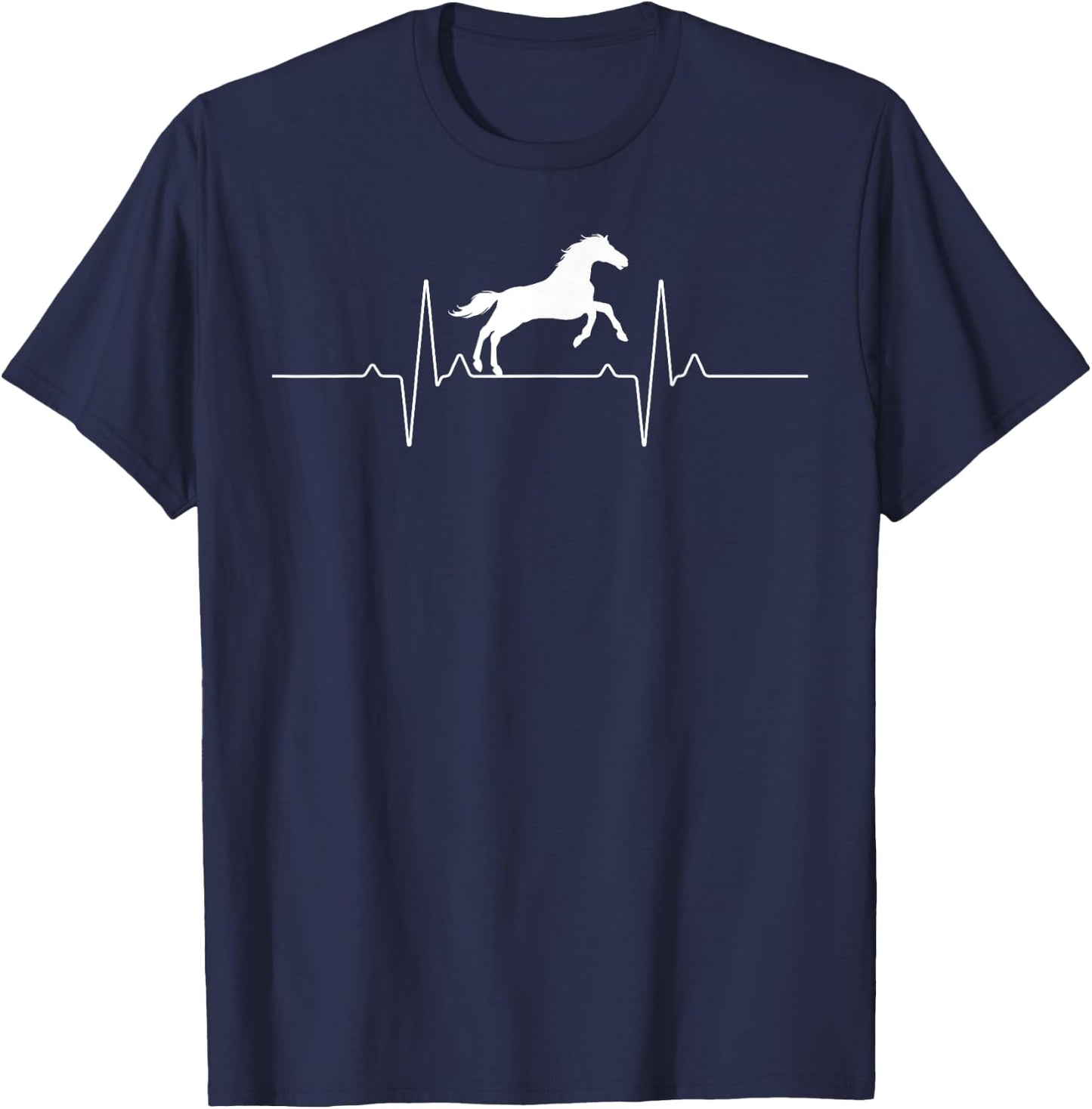 Cool Horse Design Women Equestrian Horseback Riding T-Shirt - T-Shirt | Navy