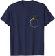 Witzige Pinguin Geschenkidee Funny Penguin In The Chest Pocket Gift Penguin Pocket T-Shirt - T-Shirt | Navy