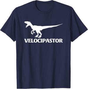 VelociPastor - Funny Pastor Saying Catholic Cool Pastor T-Shirt - T-Shirt | Navy