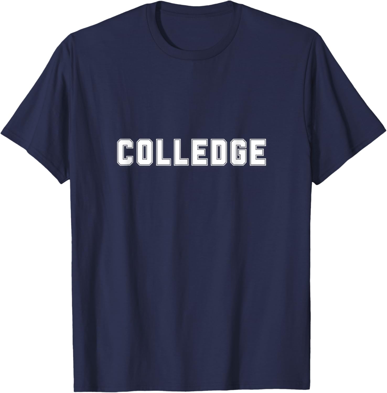 80s 80's College Colledge T-Shirt - T-Shirt | Navy