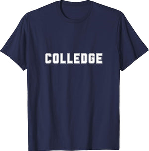 80s 80's College Colledge T-Shirt - T-Shirt | Navy