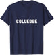 80s 80's College Colledge T-Shirt - T-Shirt | Navy