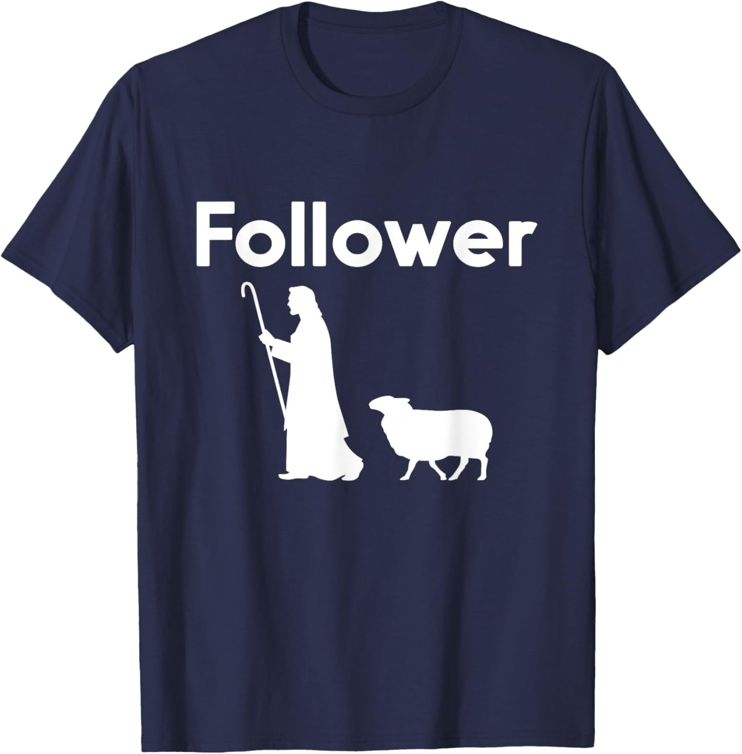 Followers of Jesus Christ parable of the lost sheep T-Shirt - T-Shirt | Navy