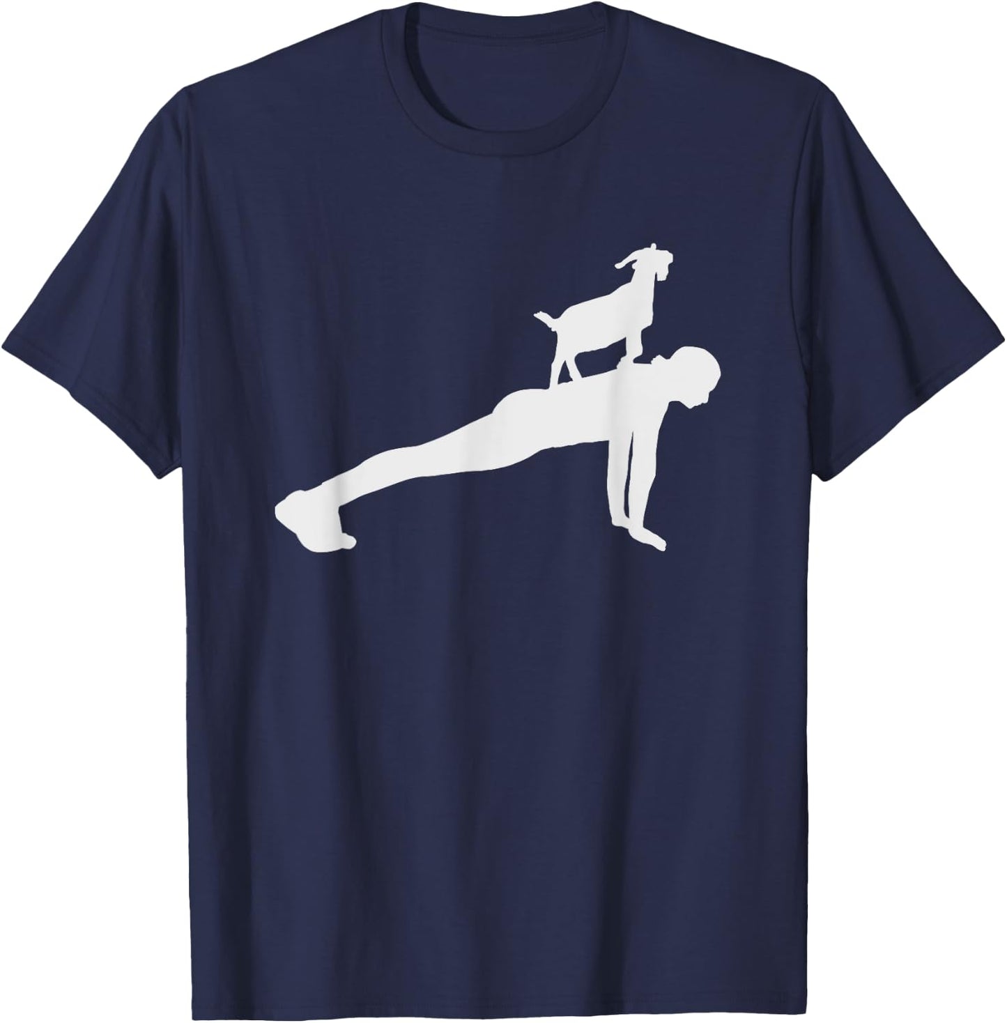Goat Yoga Meditation Yogi Buddhism Woman Gift Yoga T-Shirt - T-Shirt | Navy