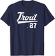 Player Name Swoosh Mike Trout Los Angeles Baseball MLBPA T-Shirt - T-Shirt | Navy