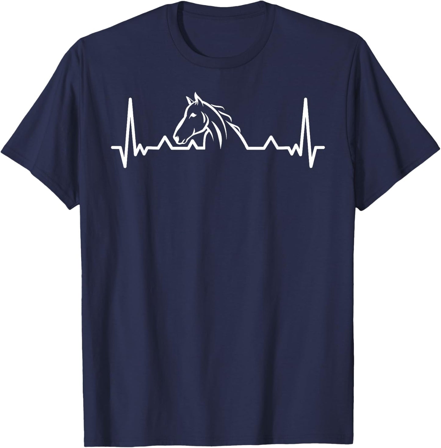 Cool Horse Design Women Equestrian Horseback Riding T-Shirt - T-Shirt | Navy