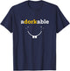 Nerdy Humor Shirt - Adorkable Adorable Dork Smiling Face T-Shirt - T-Shirt | Navy