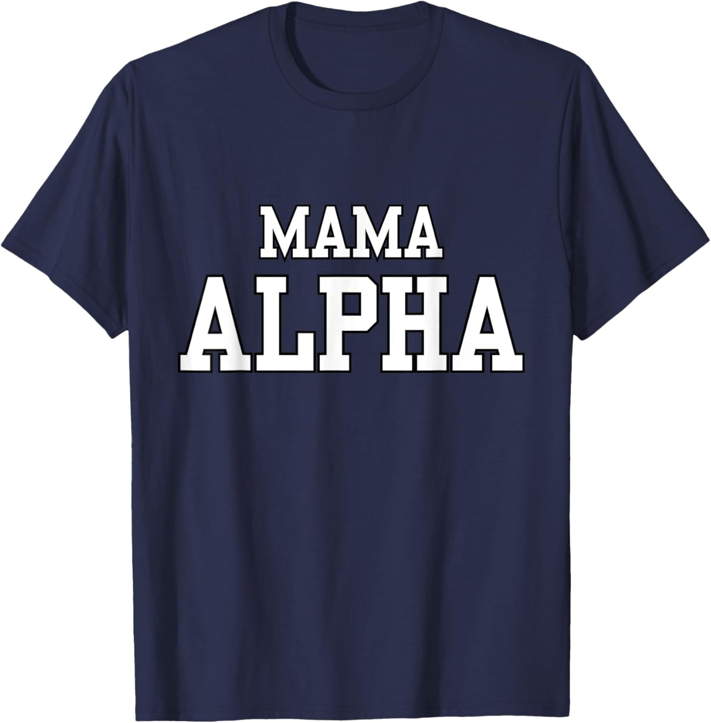 Alpha Mama Wolf Matching Family Tribe Wolves Moon Wife Mom T-Shirt - T-Shirt | Navy