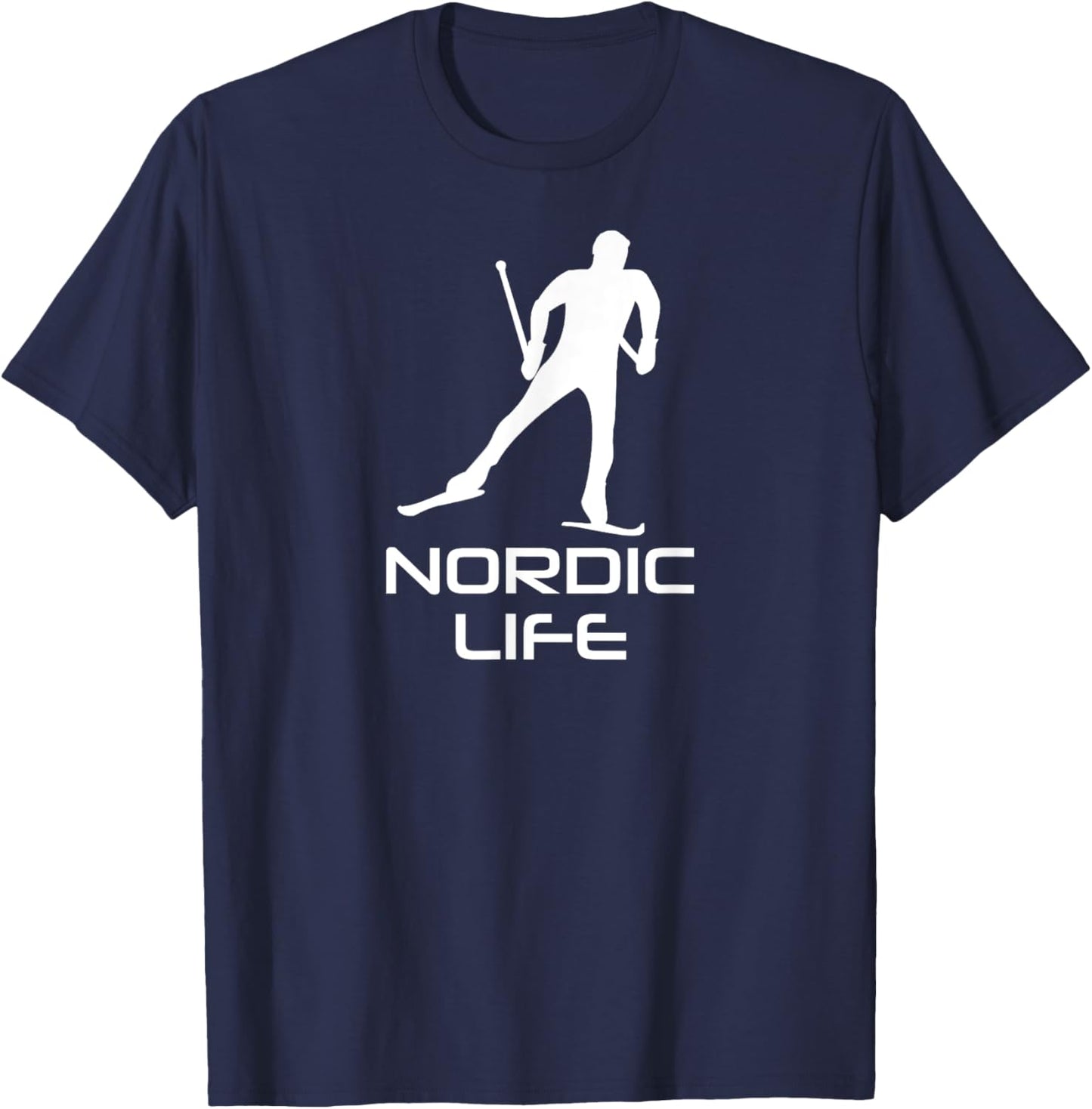 Nordic Life Cross Country Skiing T-Shirt - T-Shirt | Navy