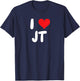 I Love JT - Heart - Name T-Shirt - T-Shirt | Navy