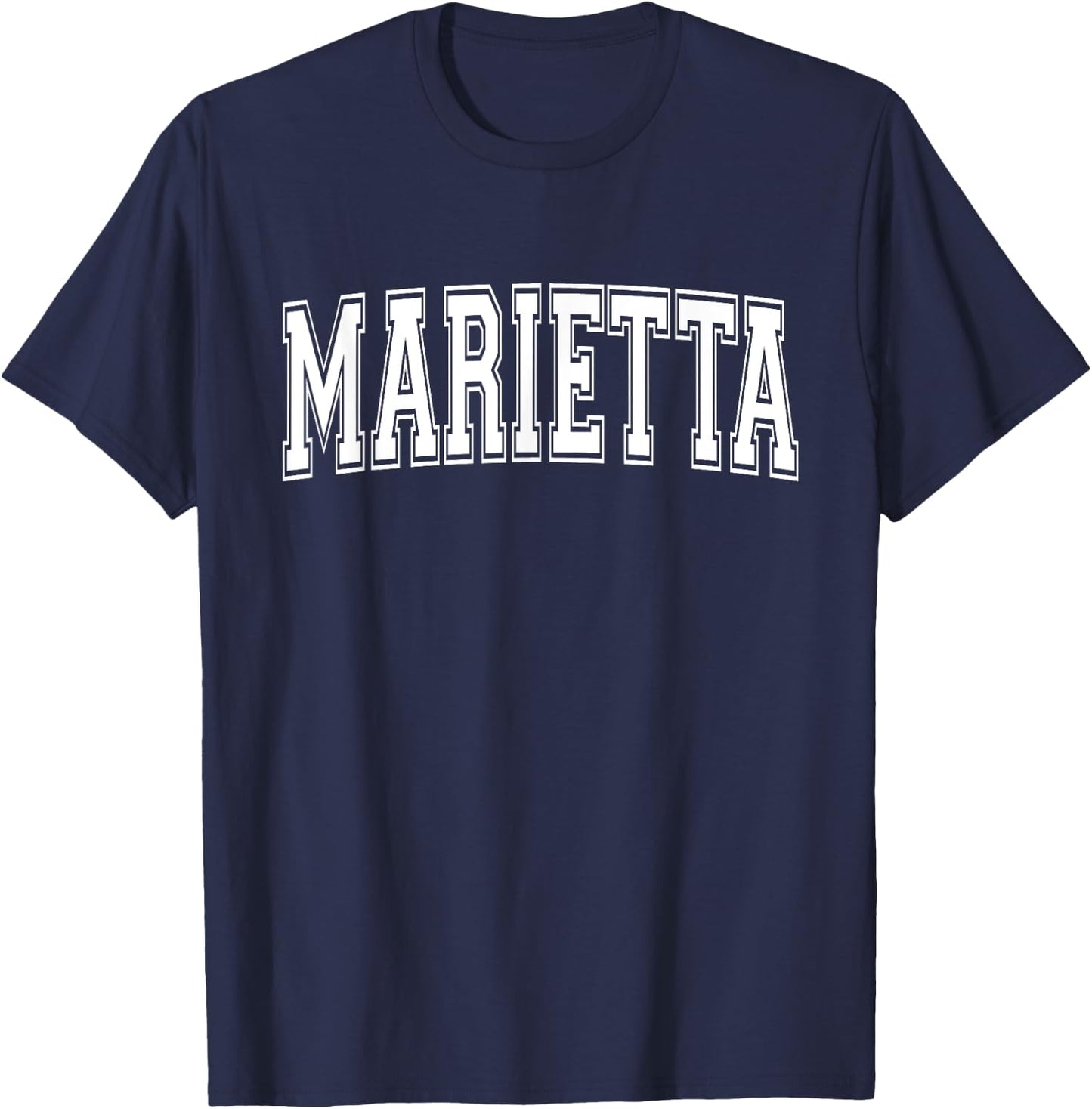 MARIETTA OH OHIO USA Vintage Sports Varsity Style T-Shirt - T-Shirt | Navy