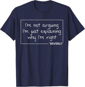 BEVERLY Quote Personalized Name Funny Birthday Gift T-Shirt - T-Shirt | Navy
