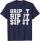 Golfing Grip Rip Sip Golf Player Golfer Golf Club T-Shirt - T-Shirt | Navy