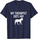 Horse My Therapist Eats Hay Funny Horseback Riding Vintage T-Shirt - T-Shirt | Navy