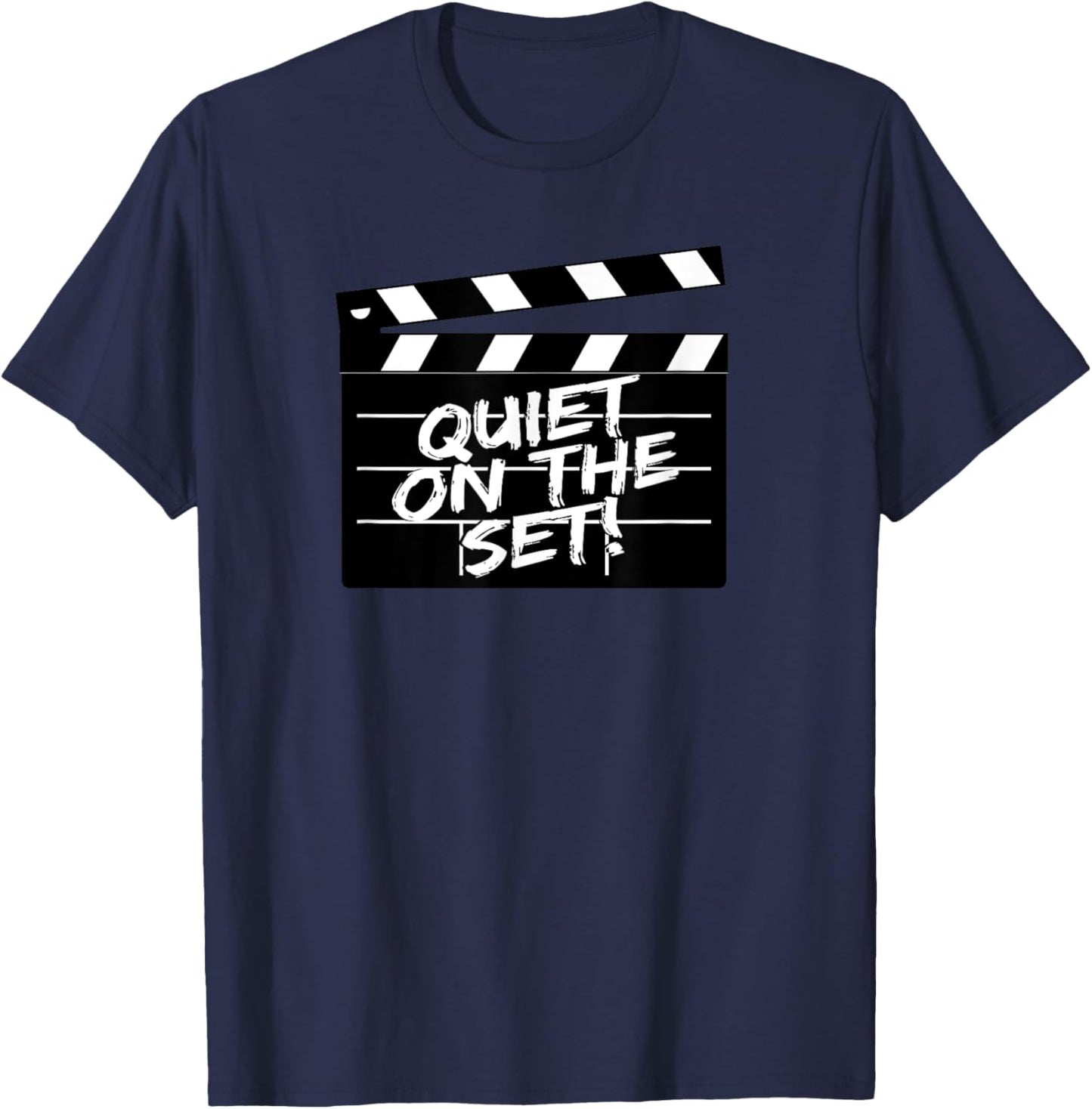 Quiet on the Set! Clapperboard T-Shirt - T-Shirt | Navy