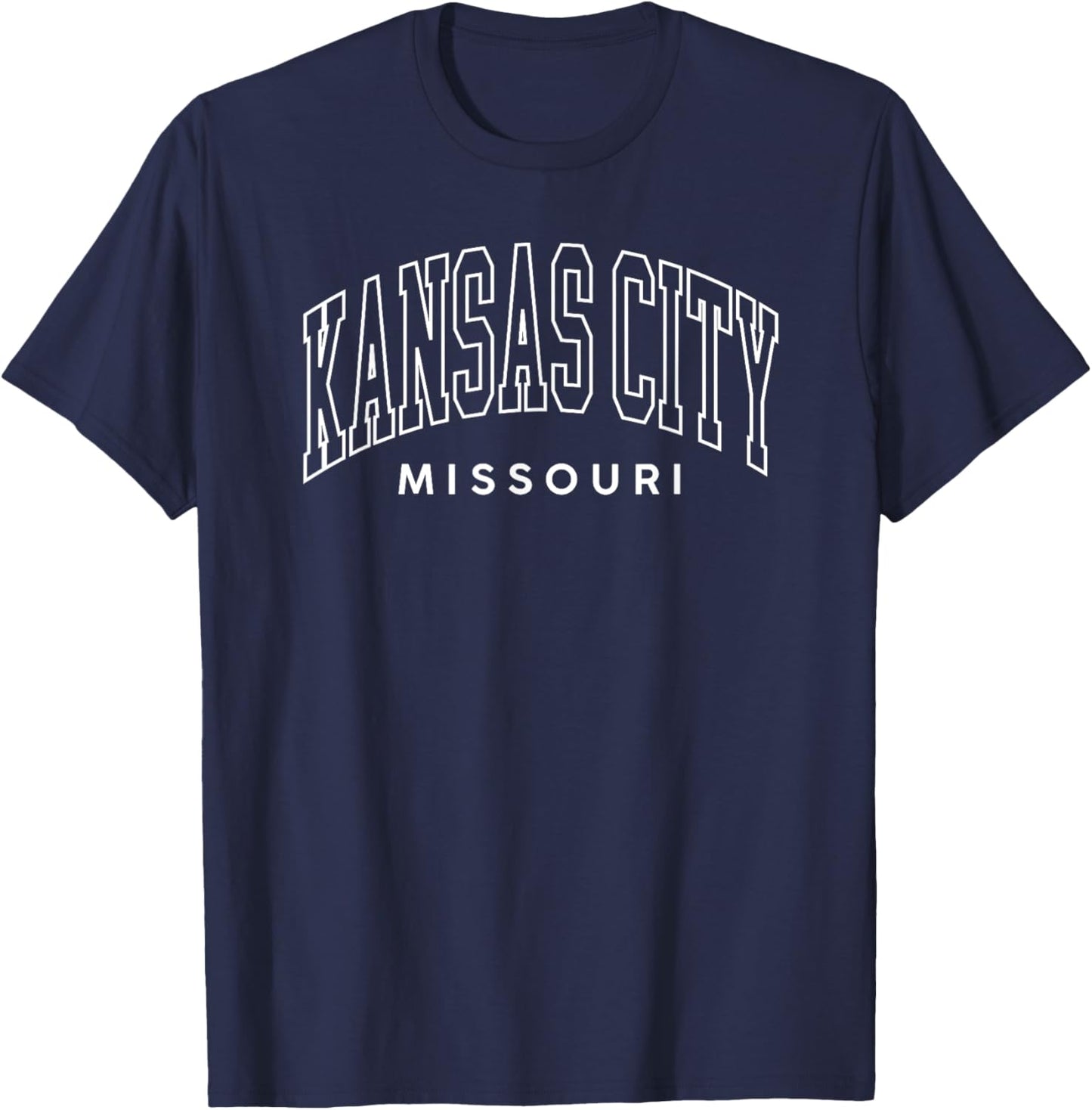 Kansas City MO Varsity Retro Throwback Men Women Souvenir T-Shirt - T-Shirt | Navy