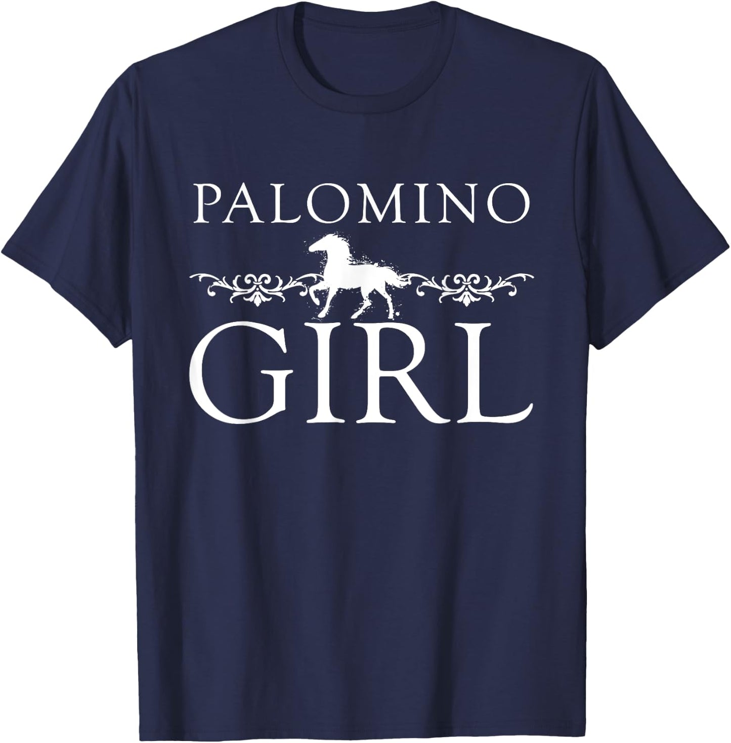 Palomino Girl Graphic Horse Lover Gifts for Girls Women T-Shirt - T-Shirt | Navy