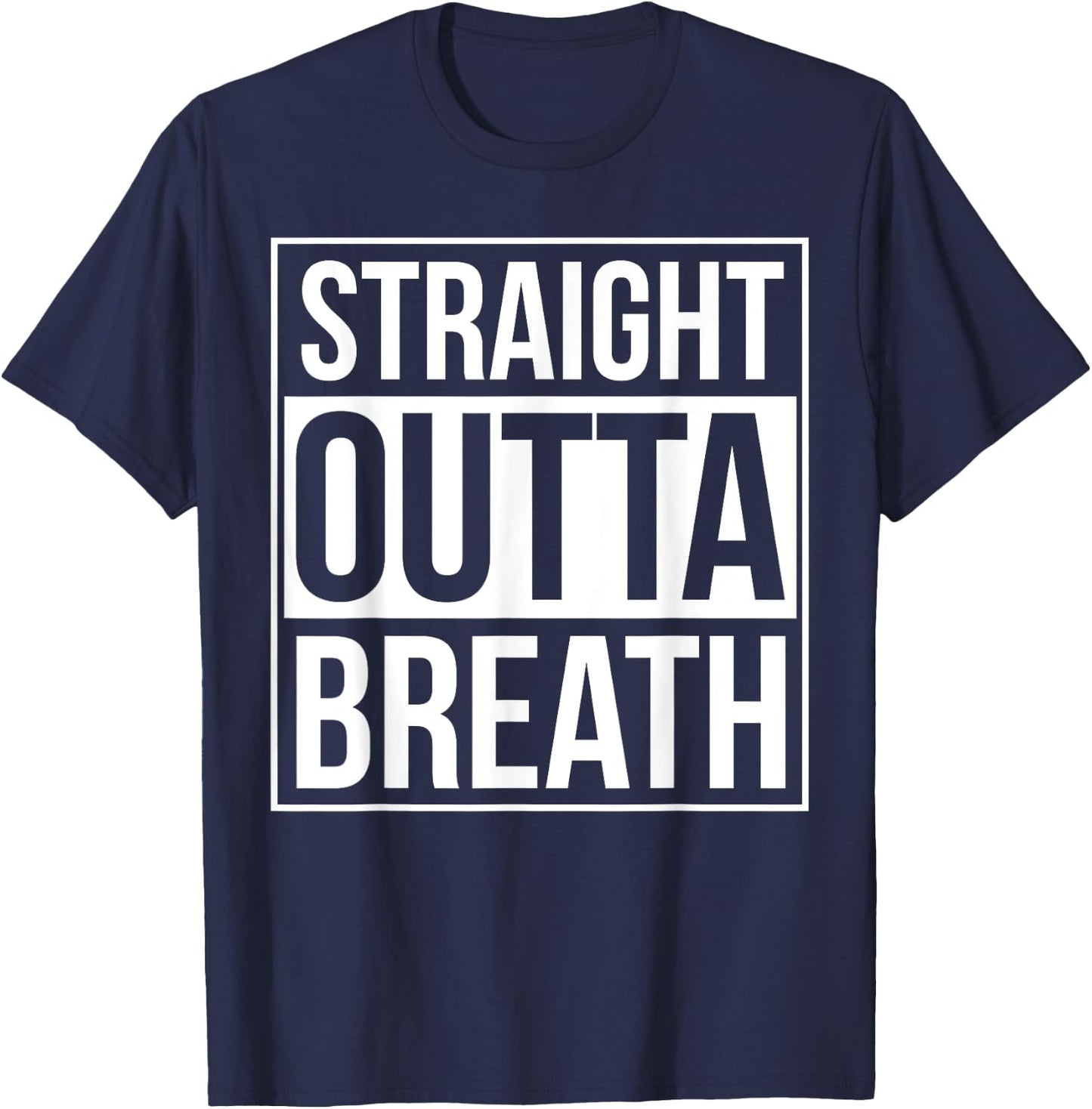 Straight Outta Breath Funny Choir Marching Band Director T-Shirt - T-Shirt | Navy