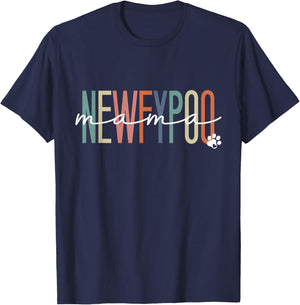 Newfypoo Mama Newfypoo Dog Mom Mother's Day Men Women Girls Kids T-Shirt - T-Shirt | Navy