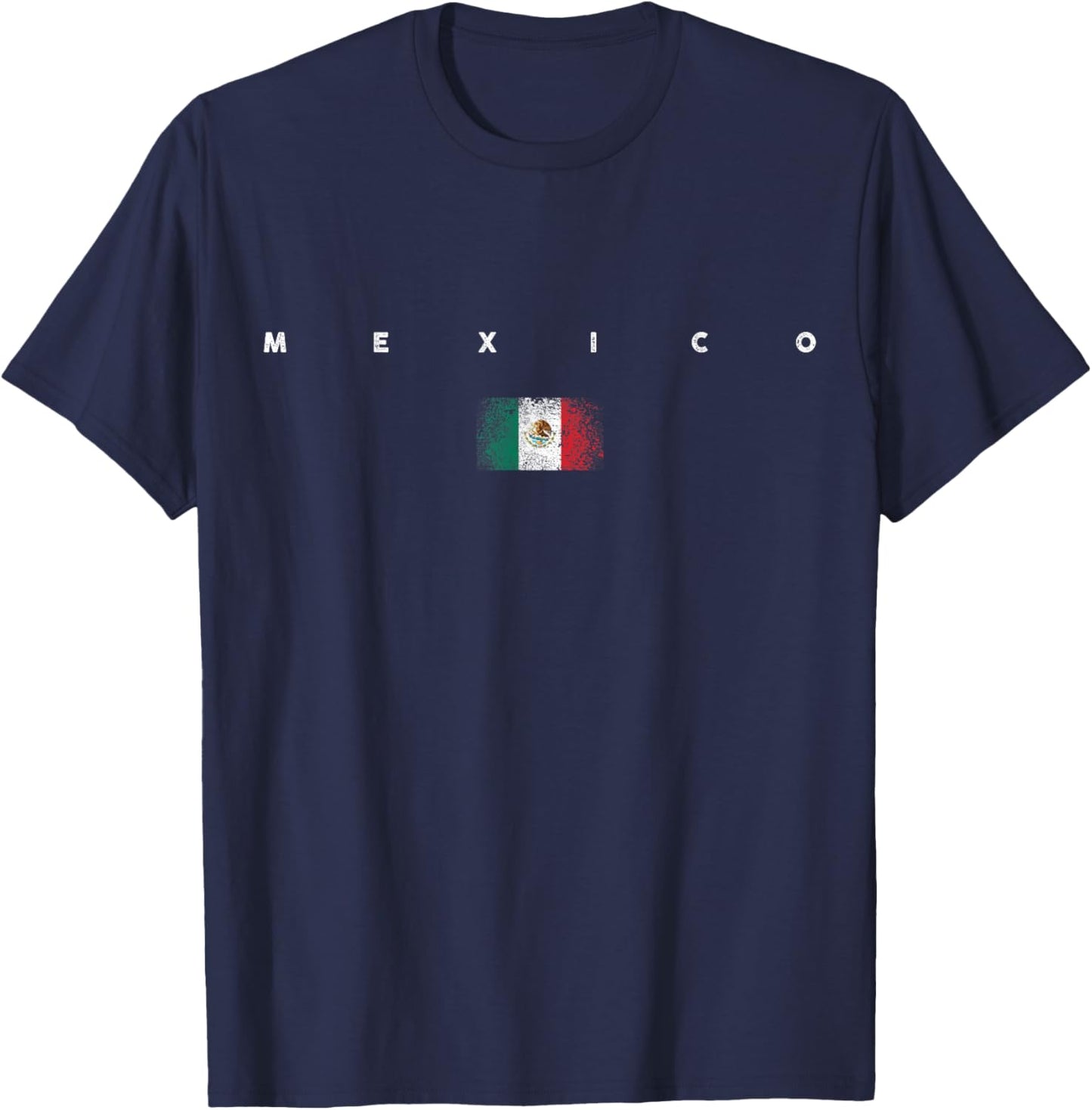 Mexico Flag Pride Vintage /Retro Soccer Mexican Football T-Shirt - T-Shirt | Navy
