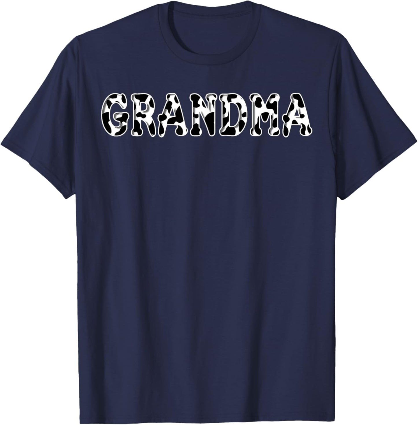 Cow Grandma Birthday Family Matching Girl Boy Farm Birthday T-Shirt - T-Shirt | Navy