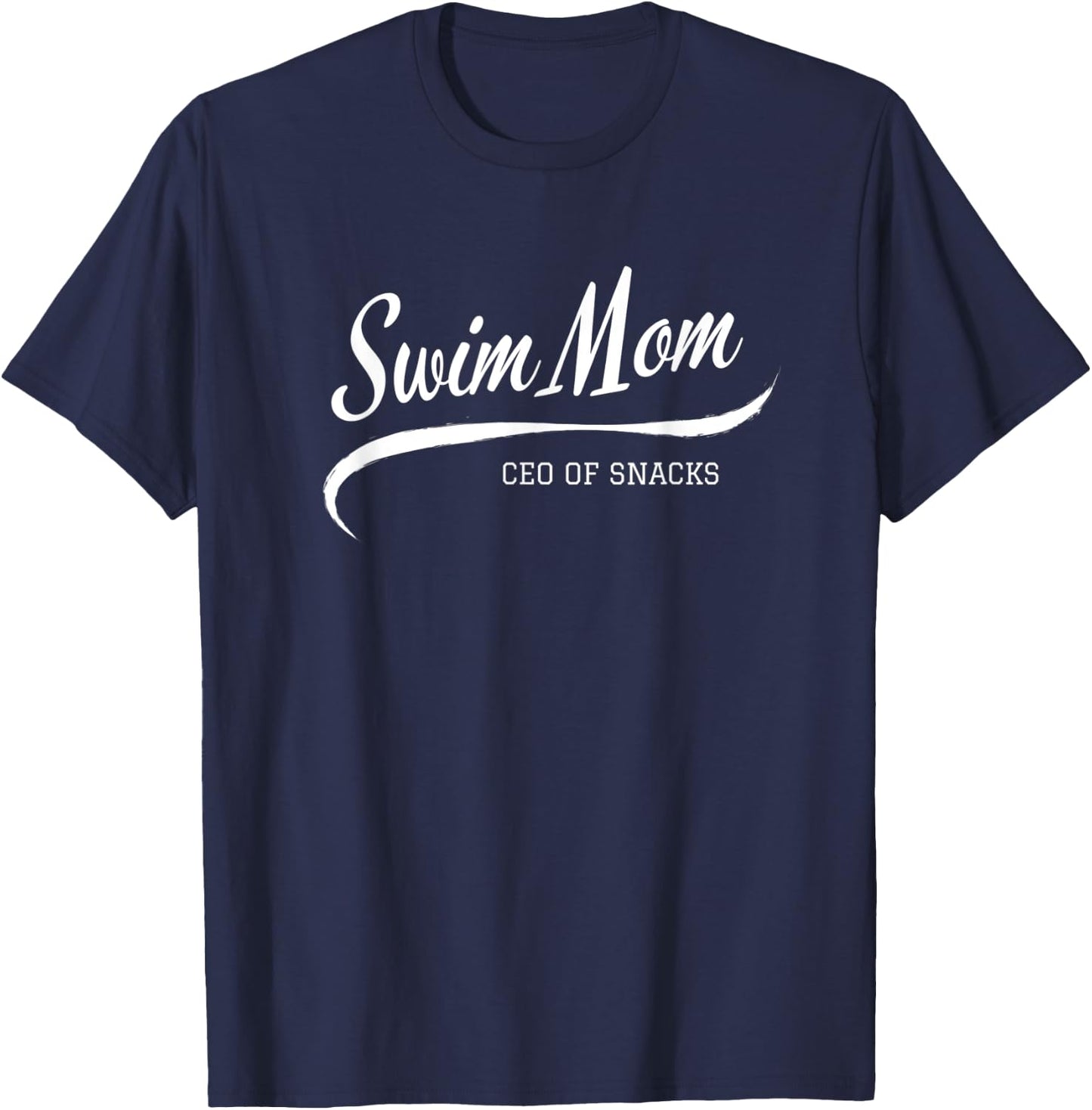 Women’s Swim Team Mom Proud Swim Mama Game Day Snack Mom T-Shirt - T-Shirt | Navy